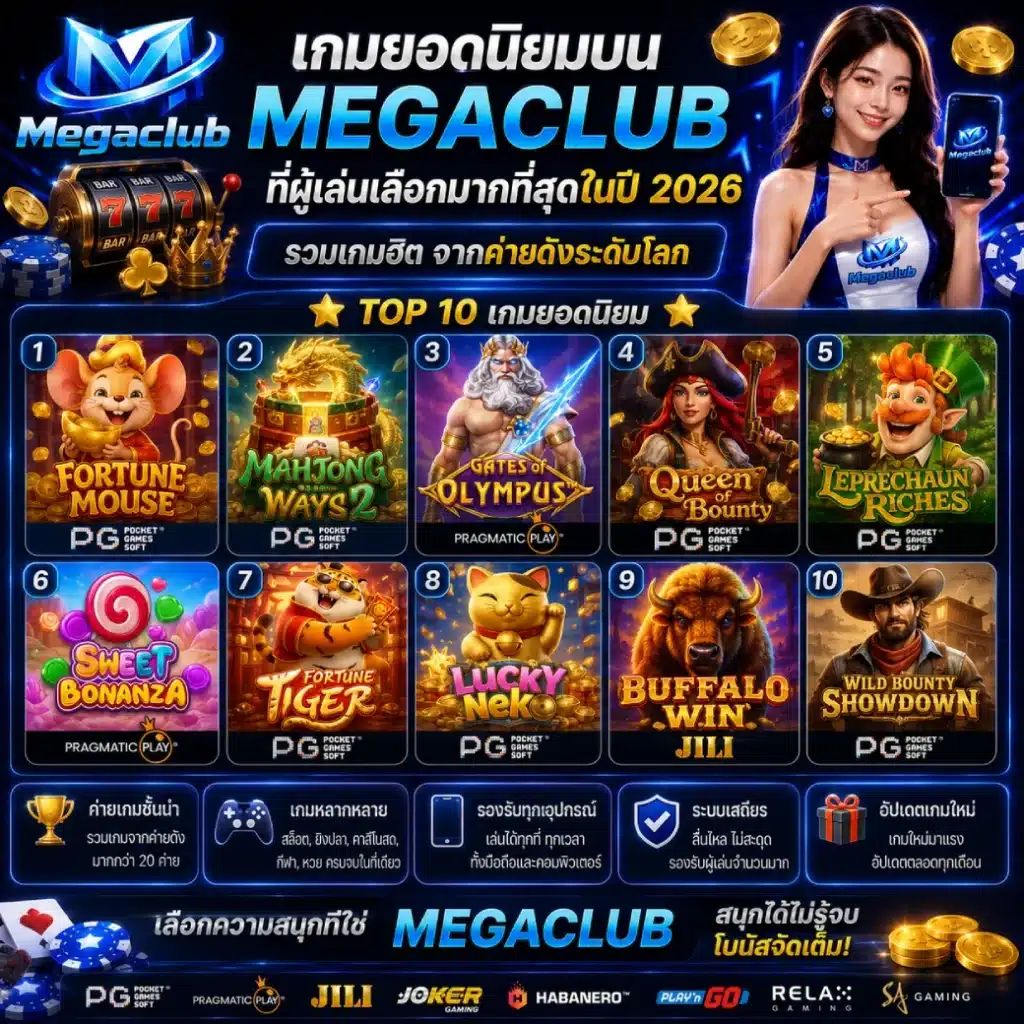 MEGACLUB ที่ผู้เล่นเลือกมากที่สุดในปี 2026